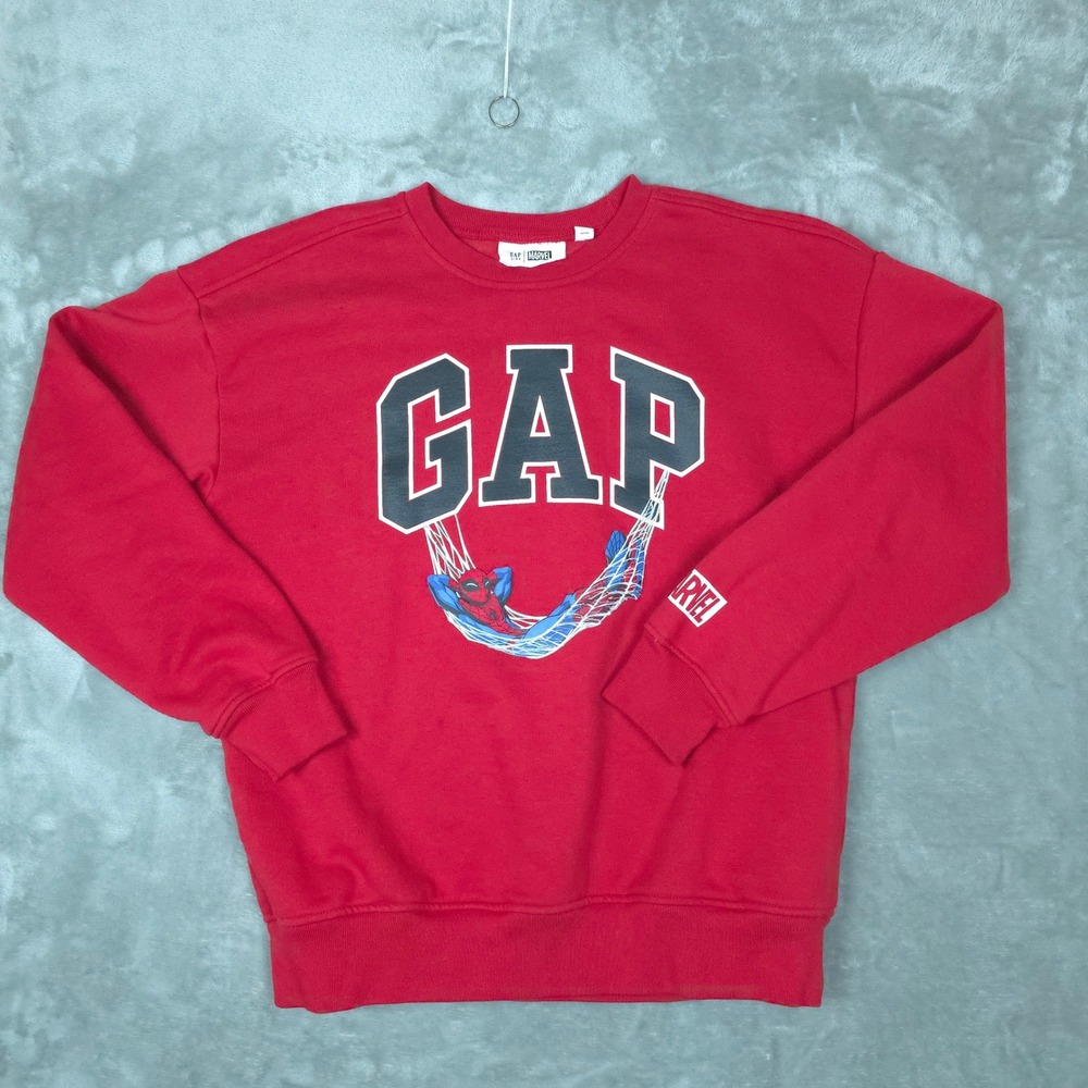 GAP Kids Marvel‎ Spider Man Red Graphic Sweatshirt Pullover Top Size XXL